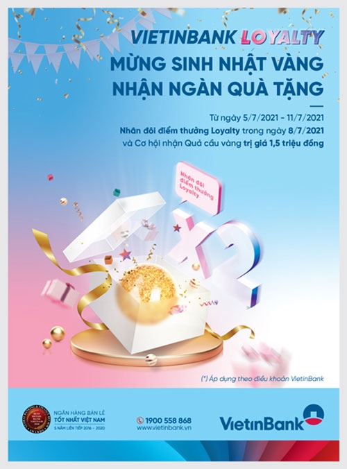 VietinBank Loyalty bùng nổ ưu đãi dịp sinh nhật ngân hàng