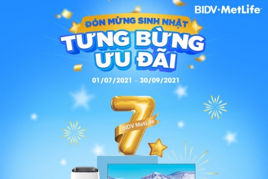 bidv metlife mung sinh nhat 7 tuoi voi chuong trinh tri an khach hang