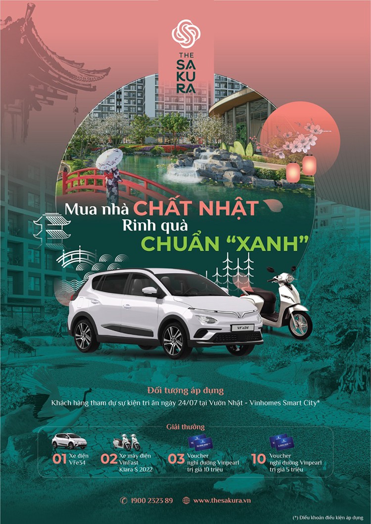 Quà tri ân “khủng” dành tặng khách hàng The Sakura Vinhomes Smart City
