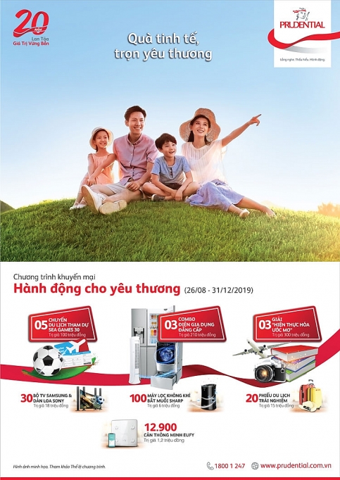 Prudential Việt Nam triển khai chương trình khuyến mại “Hành động cho yêu thương”