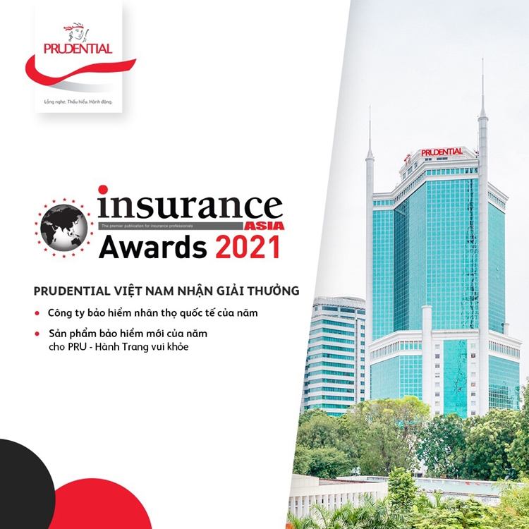 Prudential Việt Nam nhận giải thưởng kép tại Insurance Asia Awards 2021