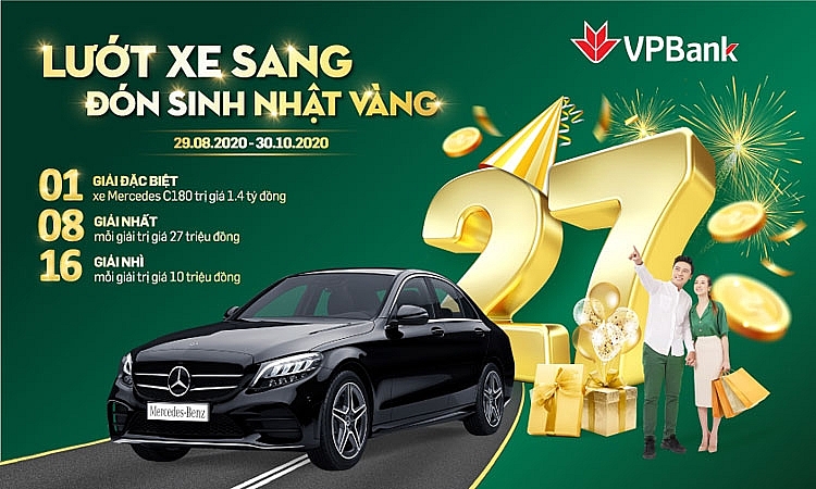 Trúng ngay ô tô Mercedes khi tham gia đại tiệc sinh nhật 27 tuổi của VPBank