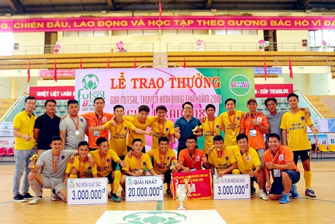 khi ca mau bao ve thanh cong ngoi vo dich giai futsal truyen hinh dong thap 2018