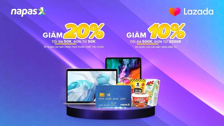 NAPAS liên kết vời Lazada: Bùng nổ sale cuối năm quá đã