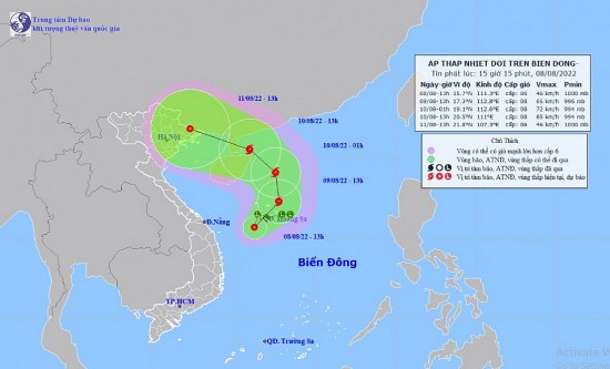 ap thap nhiet doi co kha nang manh len thanh bao trong dem nay