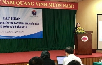 Tập huấn nghiệp vụ Uỷ ban kiểm tra và Thanh tra nhân dân công đoàn cơ sở năm 2019