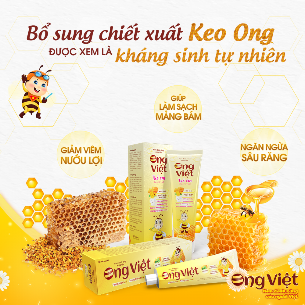 Chiết xuất keo ong giúp ngăn ngừa các bệnh răng miệng hiệu quả