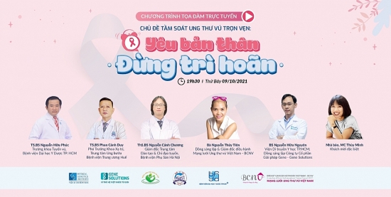 Tọa đàm “Tầm soát ung thư vú trọn vẹn: Yêu bản thân. Đừng trì hoãn” cùng các chuyên gia