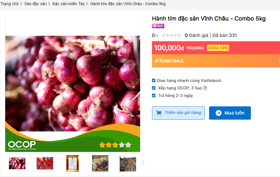 Nông sản miền núi đến với người tiêu dùng qua thương mại điện tử