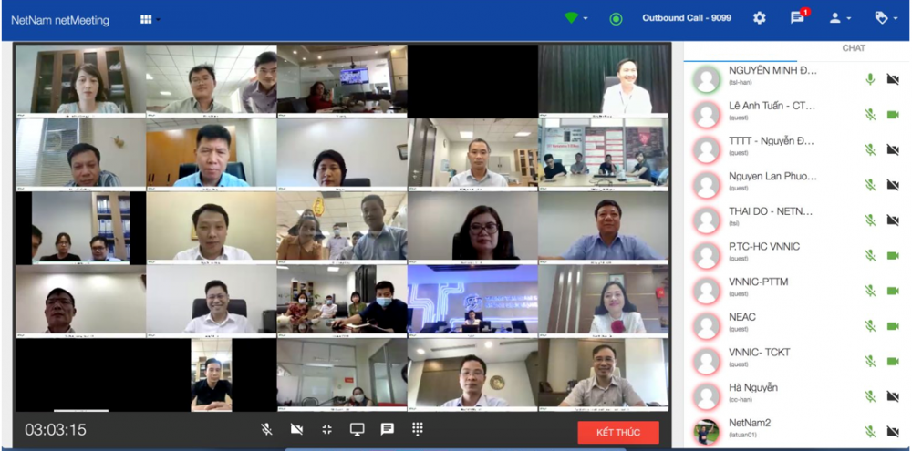Bộ TT&TT họp trực tuyến bằng Nền tảng netMeeting  của Công ty Cổ phần NetNam