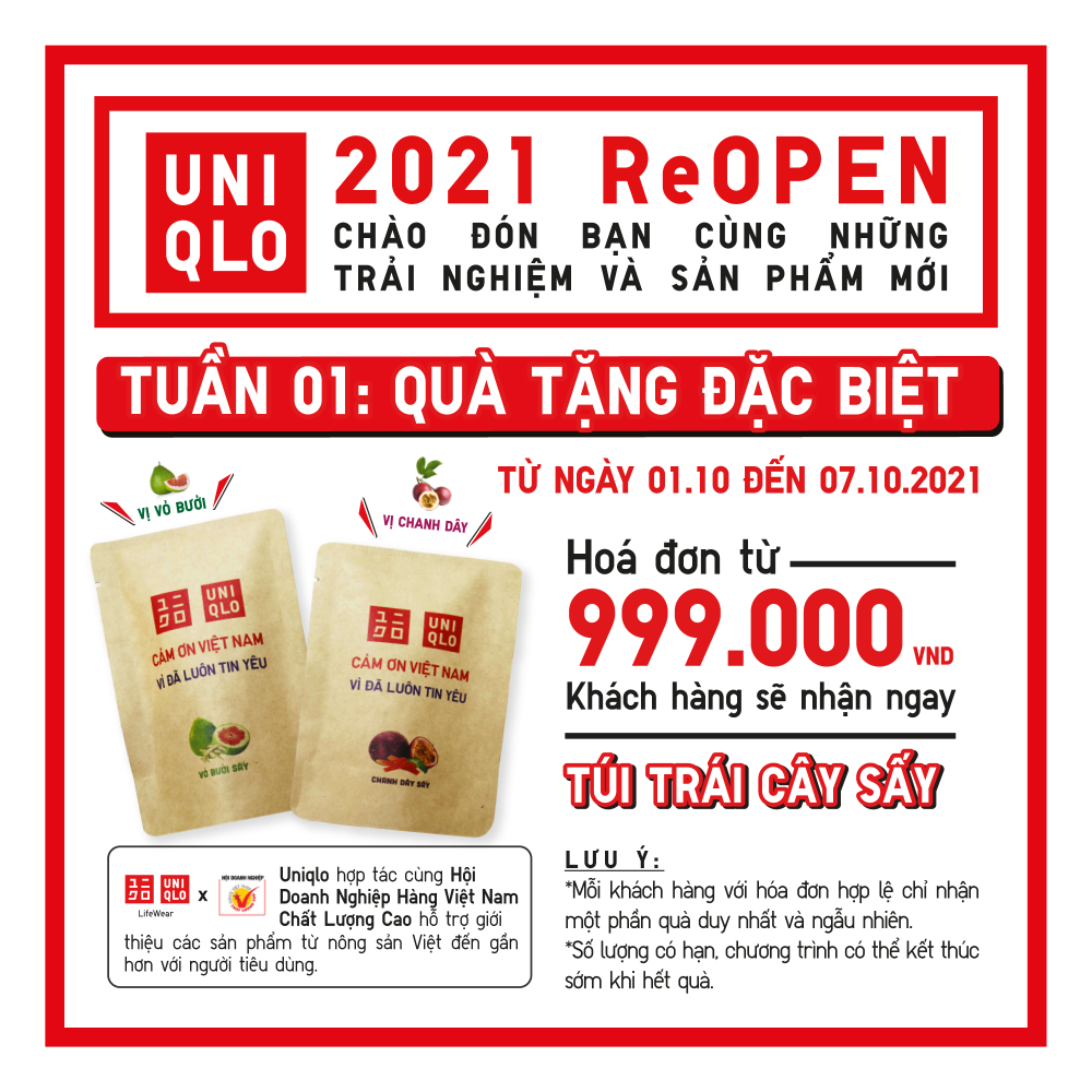 Các cửa hàng UNIQLO tại Hà Nội hoạt động trở lại