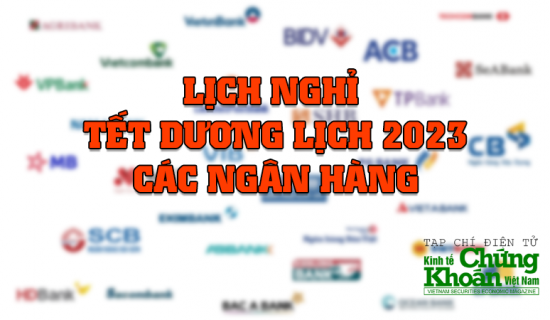 Lịch nghỉ Tết Dương lịch 2023 của các ngân hàng và thời gian làm việc sau Tết