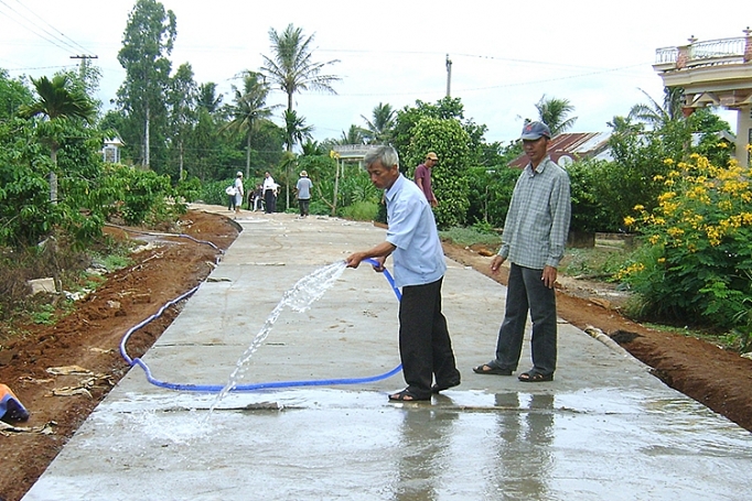 xay dung nong thon moi o cac thon ban kho khan gan voi giam ngheo ben vung