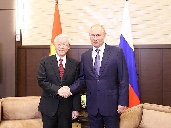 tong bi thu nguyen phu trong hoi dam voi tong thong nga putin