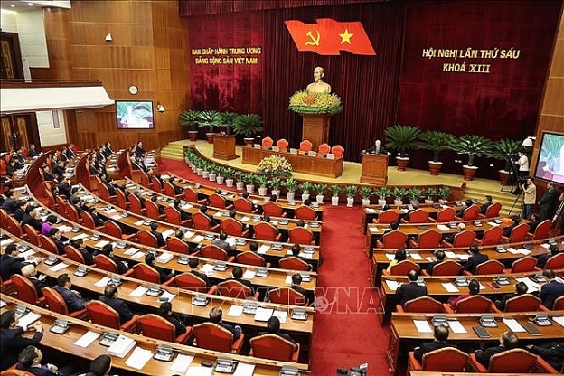 Toàn cảnh phiên bế mạc Hội nghị lần thứ sáu Ban Chấp hành Trung ương Đảng khóa XIII