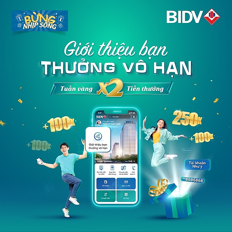 Giới thiệu bạn - Thưởng vô hạn với BIDV SmartBanking