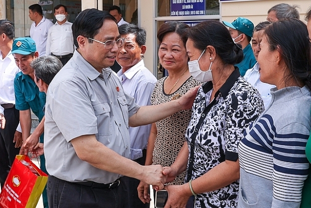 Thủ tướng Phạm Minh Chính tới dự Ngày hội Đại đoàn kết toàn dân tộc của Liên ấp Nhơn Thọ 1, Nhơn Thọ 1A, Nhơn Thọ 2 (xã Nhơn Ái, huyện Phong Điền, TP. Cần Thơ)