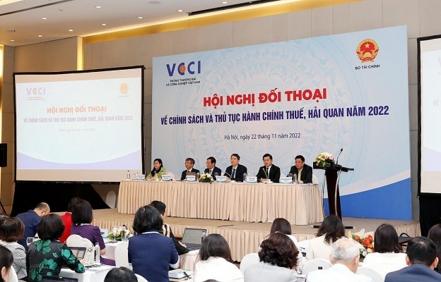 Toàn cảnh Hội nghị đối thoại về chính sách và thủ tục hành chính thuế, hải quan năm 2022, ngày 22/11.