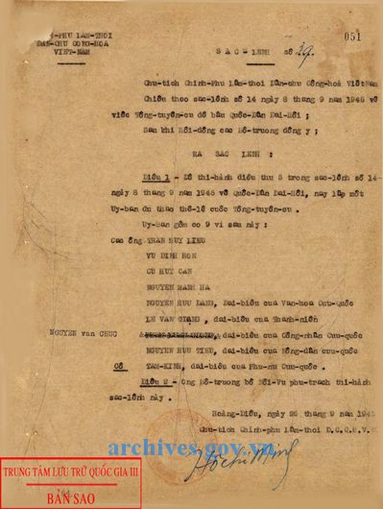 Kỷ niệm 70 năm ngày Tổng tuyển cử đầu tiên: Hồi ức vị tướng già