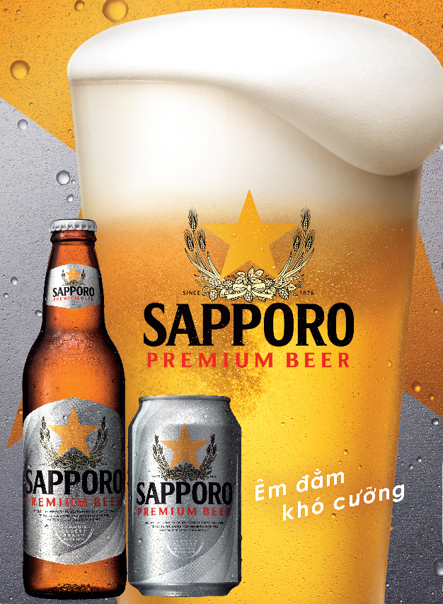 Sapporo Premium Beer thay đổi diện mạo mới