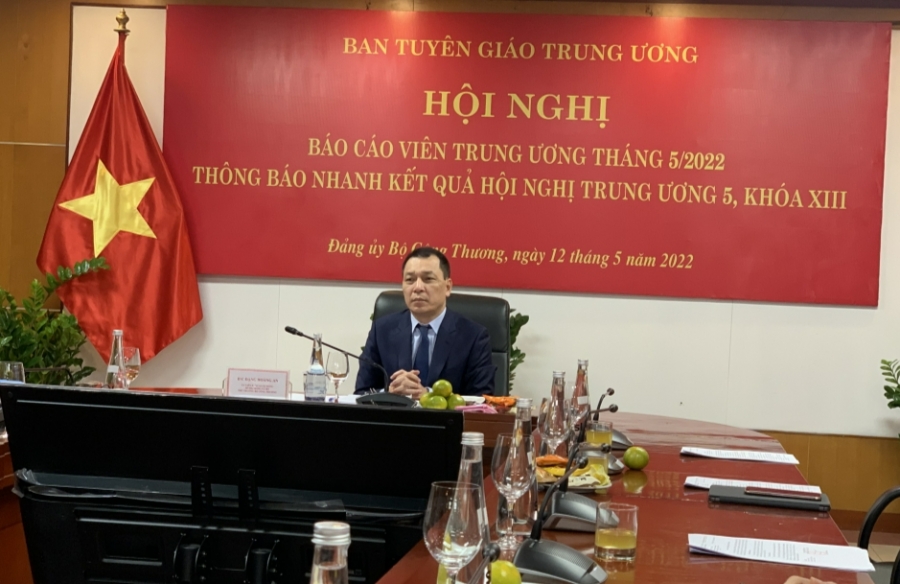 Hội nghị trực tuyến thông báo nhanh kết quả Hội nghị lần thứ 5 Ban Chấp hành Trung ương khóa XIII