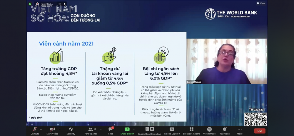 WB dự báo nền kinh tế Việt Nam tăng trưởng 4,8% năm 2021