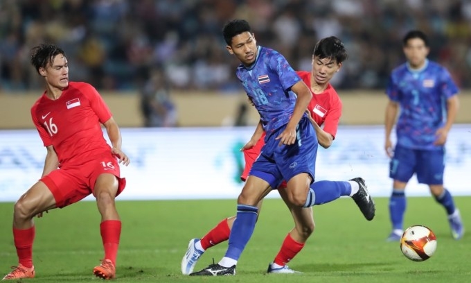 U23 Thái Lan dễ dàng đè bẹp U23 Singapore