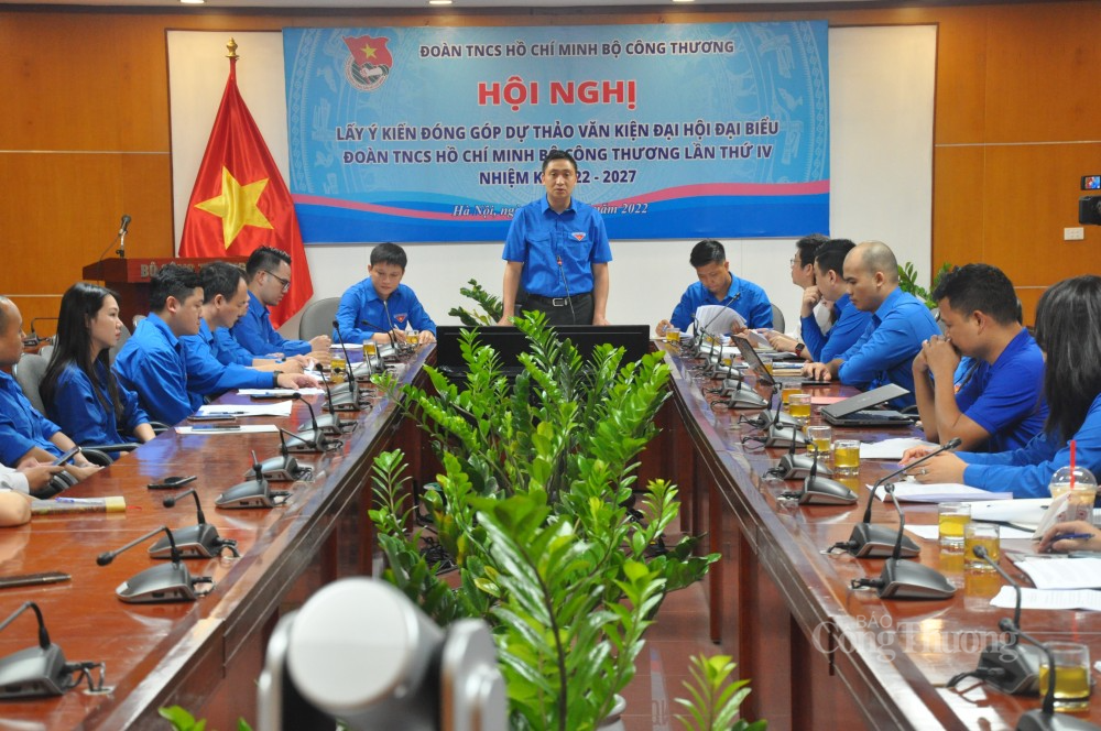 Đoàn Thanh niên Bộ Công Thương đã tổ chức Hội nghị Lấy ý kiến đóng góp dự thảo Văn kiện Đại hội đại biểu Đoàn Bộ Công Thương nhiệm kỳ 2022-2027