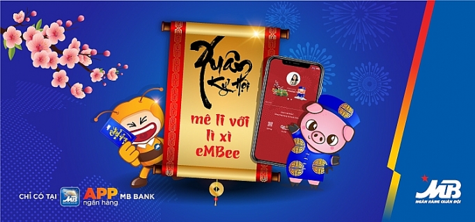 li xi online thoi 40 tren app ngan hang mbbank