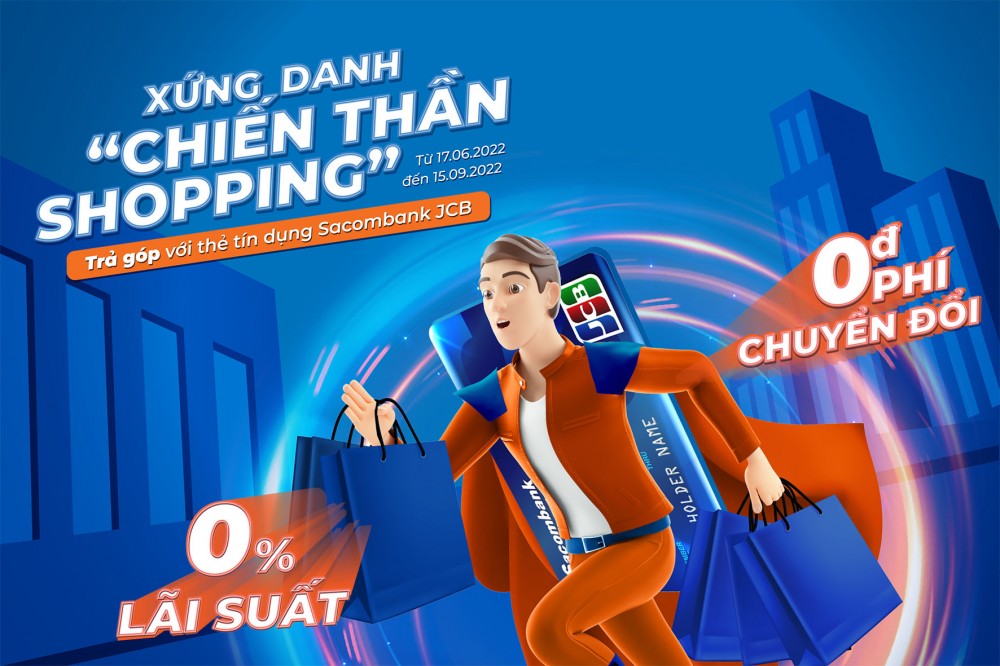 Chủ thẻ tín dụng quốc tế Sacombank JCB nhận ưu đãi nhân sự kiện Ngày không tiền mặt 2022