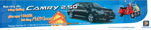 Mua xăng dầu, trúng xe ôtô Camry 2.5Q