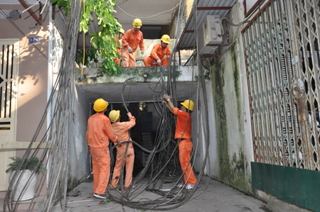 Đã khắc phục hoàn toàn các sự cố điện do mưa giông gây ra