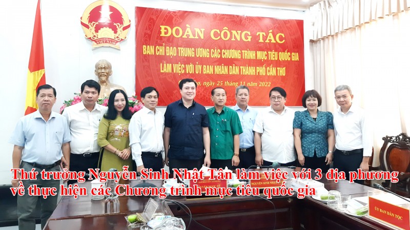 Thứ trưởng Nguyễn Sinh Nhật Tân làm việc với 3 địa phương về thực hiện các Chương trình mục tiêu quốc gia