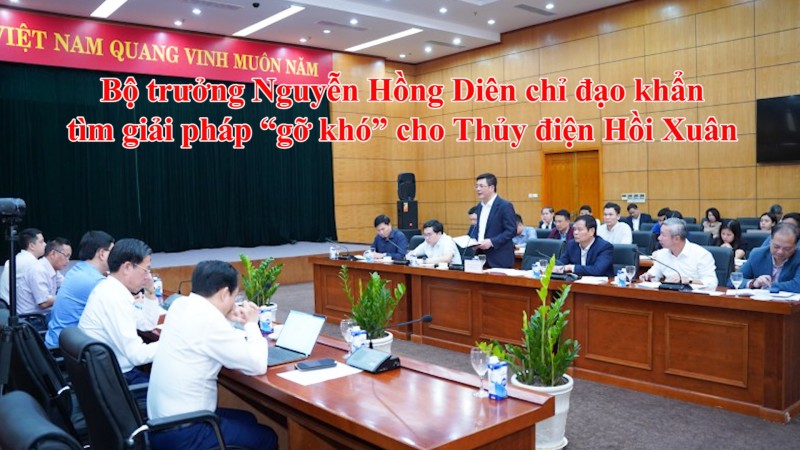 Bộ trưởng Nguyễn Hồng Diên chỉ đạo khẩn tìm giải pháp “gỡ khó” cho Thủy điện Hồi Xuân