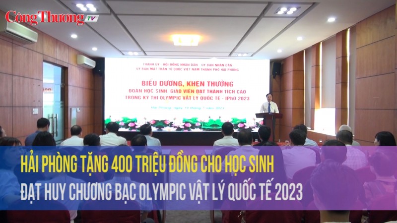 Hải Phòng tặng 400 triệu đồng cho học sinh đạt Huy chương Bạc Olympic Vật lý quốc tế