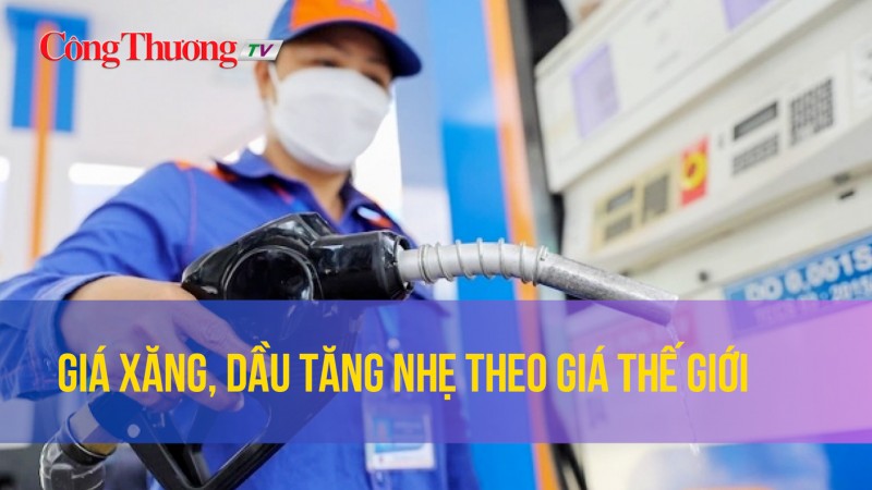 Giá xăng, dầu tăng nhẹ theo giá thế giới