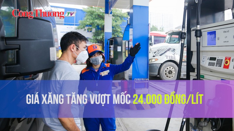 Giá xăng tăng vượt mốc 24.000 đồng/lít