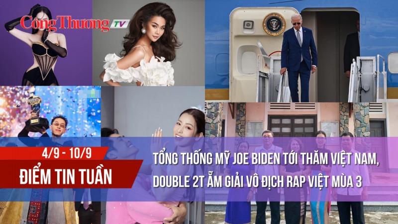 Tổng thống Mỹ Joe Biden tới thăm Việt Nam, Double 2T ẵm giải vô địch Rap Việt mùa 3