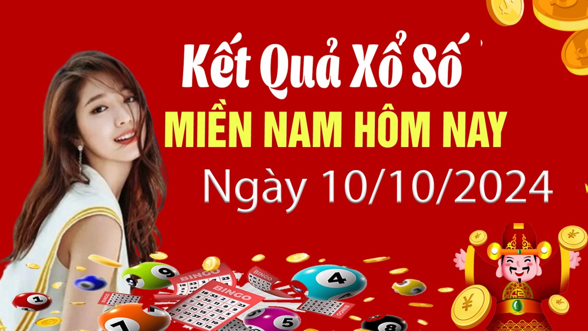 Kết quả xổ số miền Nam hôm nay 10/10/2024, XSMN 10/10, trực tiếp XSMN 10/10, KQXSMN
