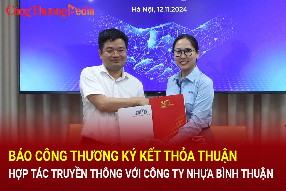 bao cong thuong ky ket thoa thuan hop tac truyen thong voi cong ty nhua binh thuan