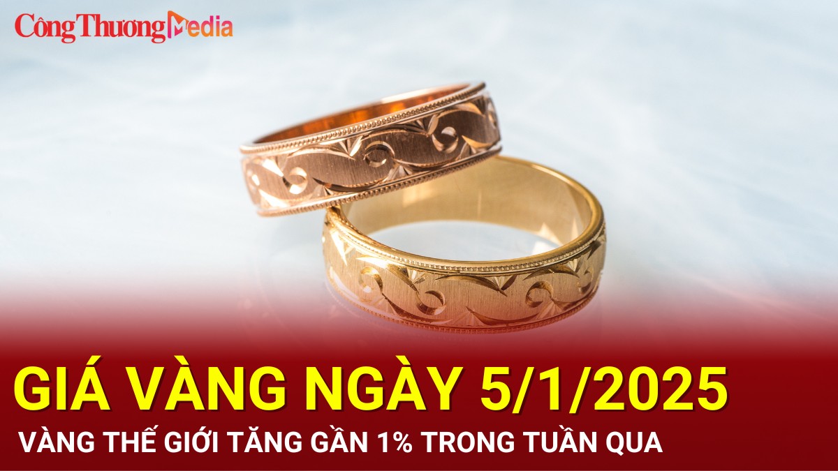 Giá vàng hôm nay 5/1/2025: Vàng thế giới tăng 1% trong tuần qua
