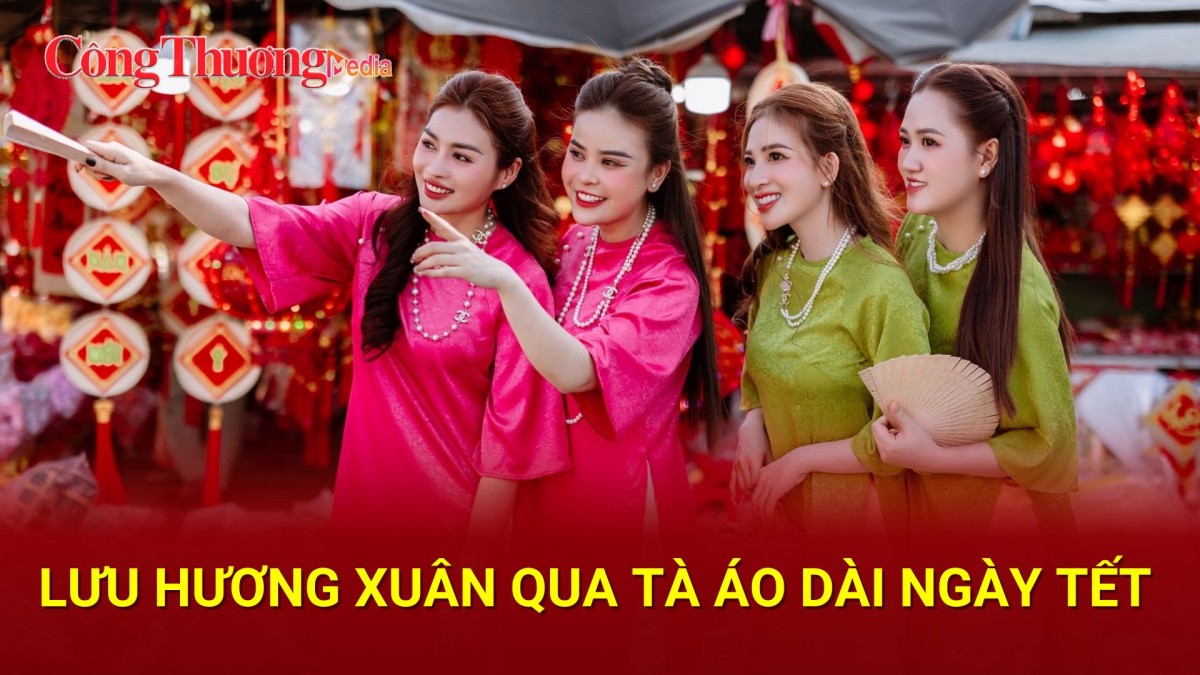 Lưu hương xuân qua tà áo dài ngày Tết