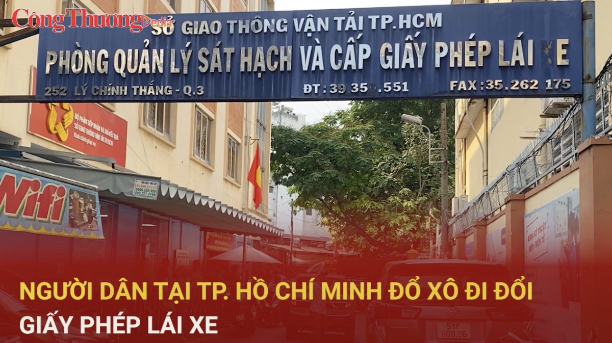 Người dân TP. Hồ Chí Minh đổ xổ đi đổi giấy phép lái xe