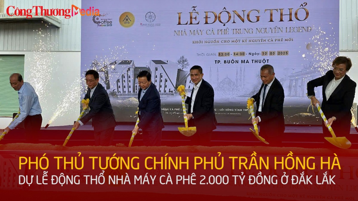 Phó Thủ tướng Chính phủ Trần Hồng Hà dự lễ động thổ nhà máy cà phê 2.000 tỷ đồng ở Đắk Lắk