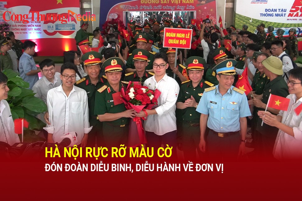 Hà Nội rực rỡ cờ hoa đón đoàn diễu binh, diễu hành trở về