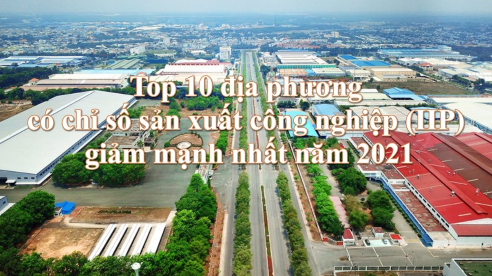 Top 10 địa phương có chỉ số sản xuất công nghiệp giảm mạnh nhất năm 2021