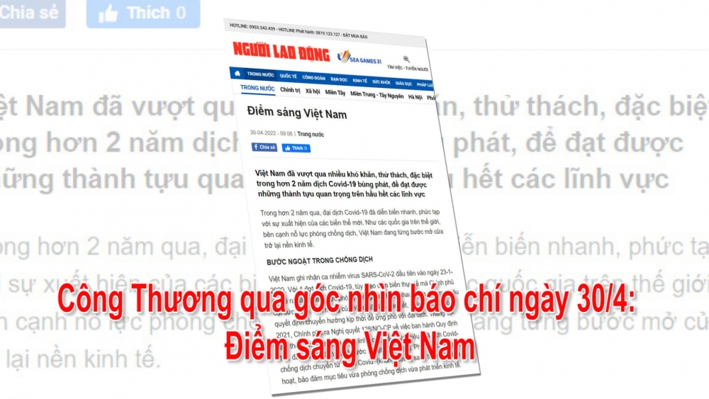 Công Thương qua góc nhìn báo chí ngày 30/4: Điểm sáng Việt Nam